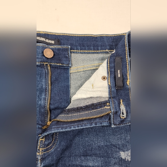 ❤️ CALVIN KLEIN JEANS WOMEN'S DISTRESSED DENIM HIGH RISE STRETCH SHORTS SIZE 28❤ - Picture 8 of 11